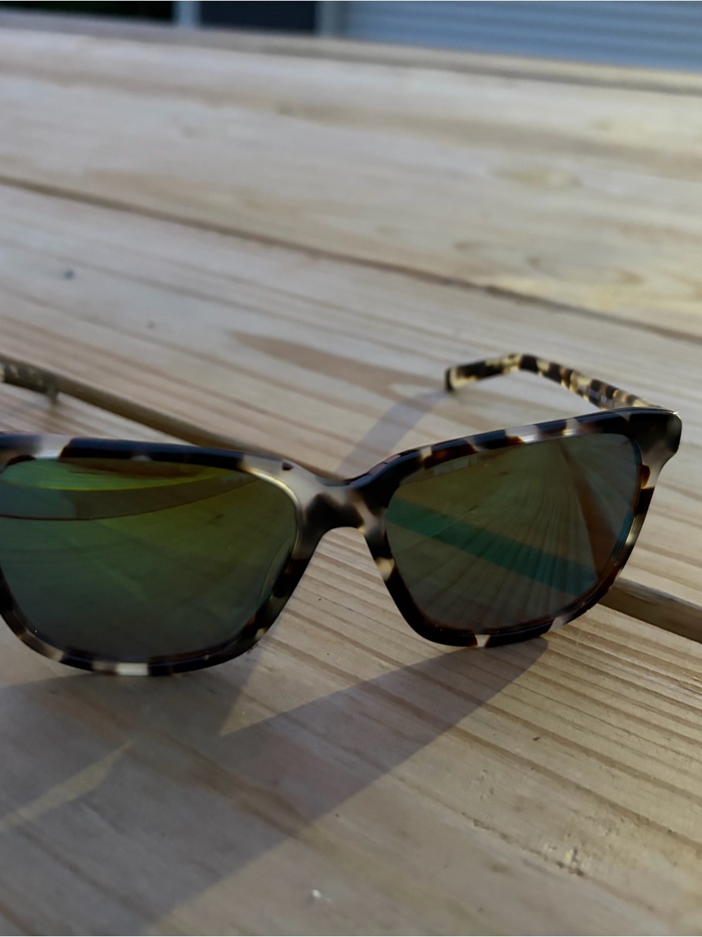 Costa Women's Tortoiseshell Sunglasses with Green Mirrored Lenses